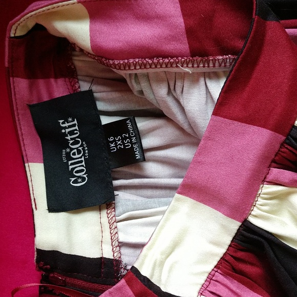 Modcloth x Collectif Swing Skirt Pink Valentine's 1950s Style - Picture 4 of 6